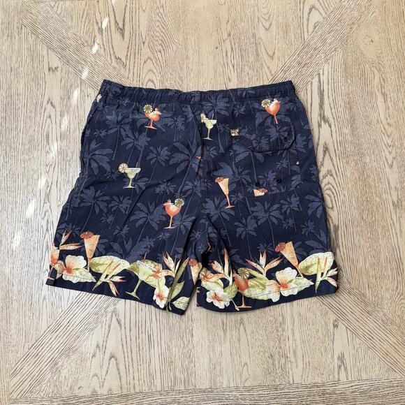 Breakwater Men’s Medium‎ Navy Blue Margarita Swim Shorts Trunks - Picture 2 of 11